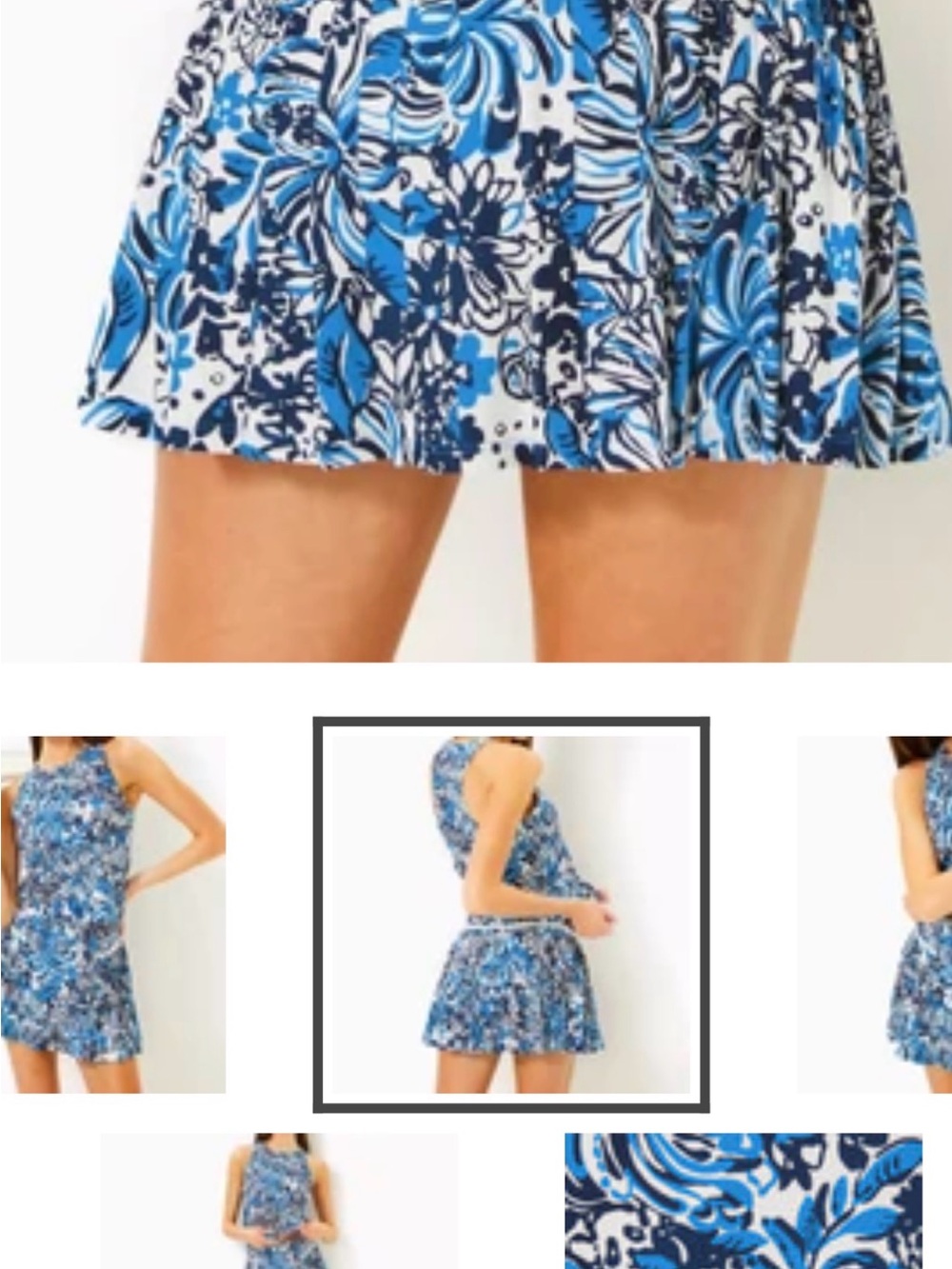 NWT Lilly Pulitzer Bacio Skort Upf 50+ Low Tide Navy Pandarama sz M - Picture 4 of 7